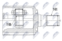 NPW-HY-525 NTY Gelenksatz, Antriebswelle FüR Hyundai,Kia