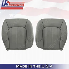2002 to 2009 GMC ENVOY SLT XL DRIVER & PASSENGER BOTTOM LEATHER SEAT COVERS GRAY