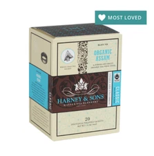 Harney & Sons ORGANIC ASSAM 20 ct box wrapped black tea sachets