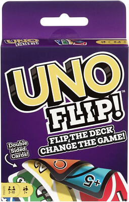 UNO FLIP Kartenspiel mehrfarbig spannend neue Twists Wild Dos schneller Versand UK