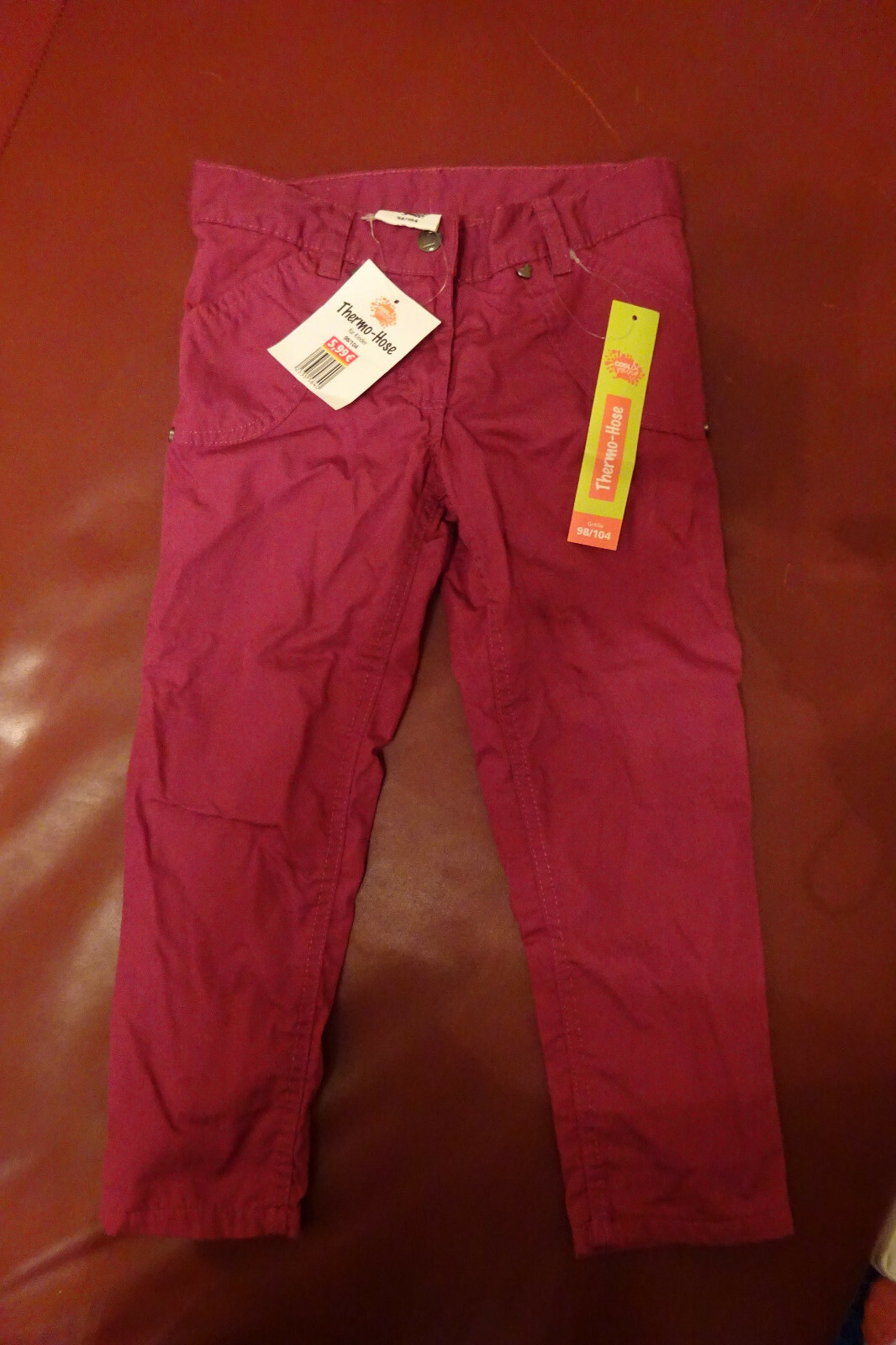 Thermohose, gr. 98, neu, Discounterware, Mädchen, weinrot