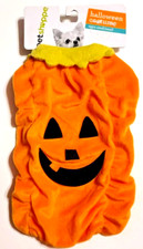 New Plush Pumpkin Jack-O-Lantern Animal Halloween Pet Costume Clothes Dog XS/S
