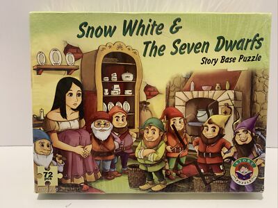 2015 MM Toys Snow White & The Seven Dwarfs Story Base 72 Piece Jigsaw ...
