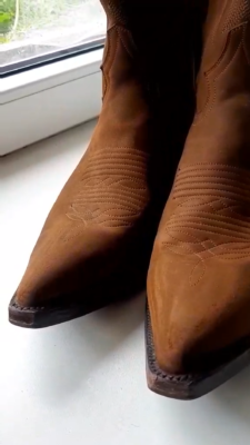 RUDEL Cowboy Boots Western Brown Suede Texas Catalan Style  display picture 2