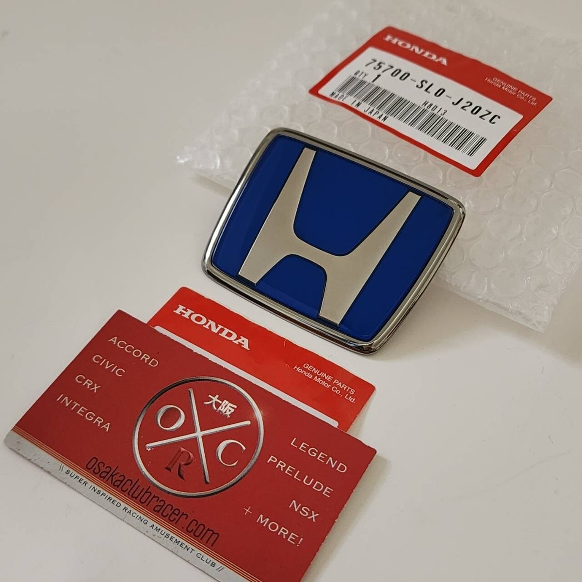 OEM 91-01 Honda NSX Type S JDM Front Emblem Badge Gunmetal Paul
