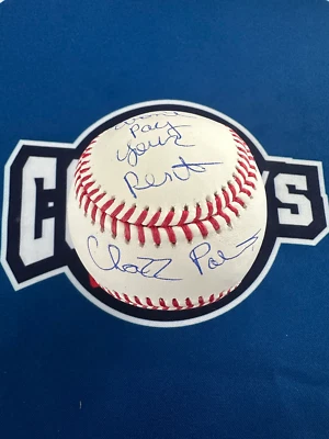 COACH'S COLLECTIBLES Chazz Palminteri Autographed OMLB w/ Mickey Mantle wont pay your rent (JSA)