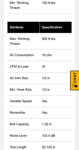 Ingersoll Rand Air Impact Wrench 285B-6 1” Drive 10CFM 1475ft/lb Torque P57/G71 - Picture 15 of 15