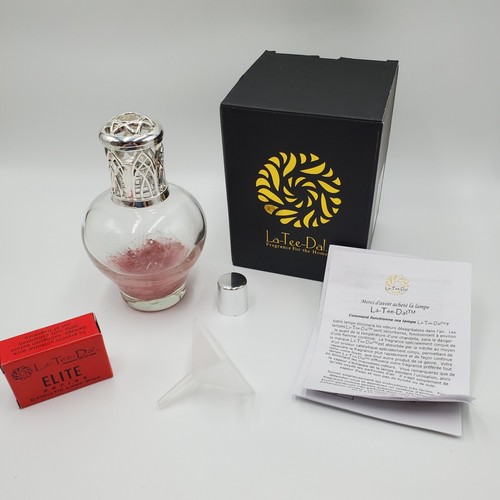 La Tee Da Fragrance Diffuser Lamp 6in Pink Sands Effusion Glass Collection New - Picture 2 of 16