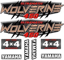 Yamaha Wolverine 350 400 450 4x4 Decal graphi...