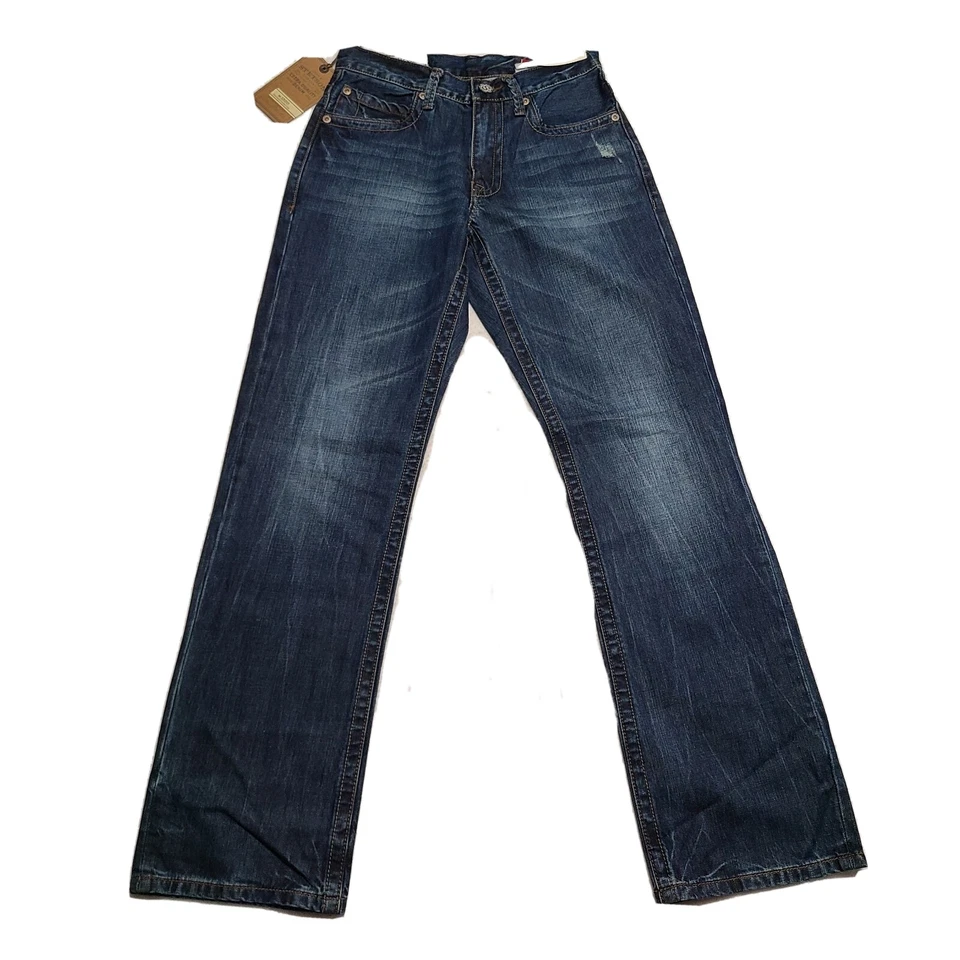 Stetson Men's Sz 28x34 1520 Standard Fit Jeans Straight Leg Two Tone Jeans. - Image 4 of 4