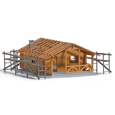 Busch 1855 Blockhütte im Bau H0