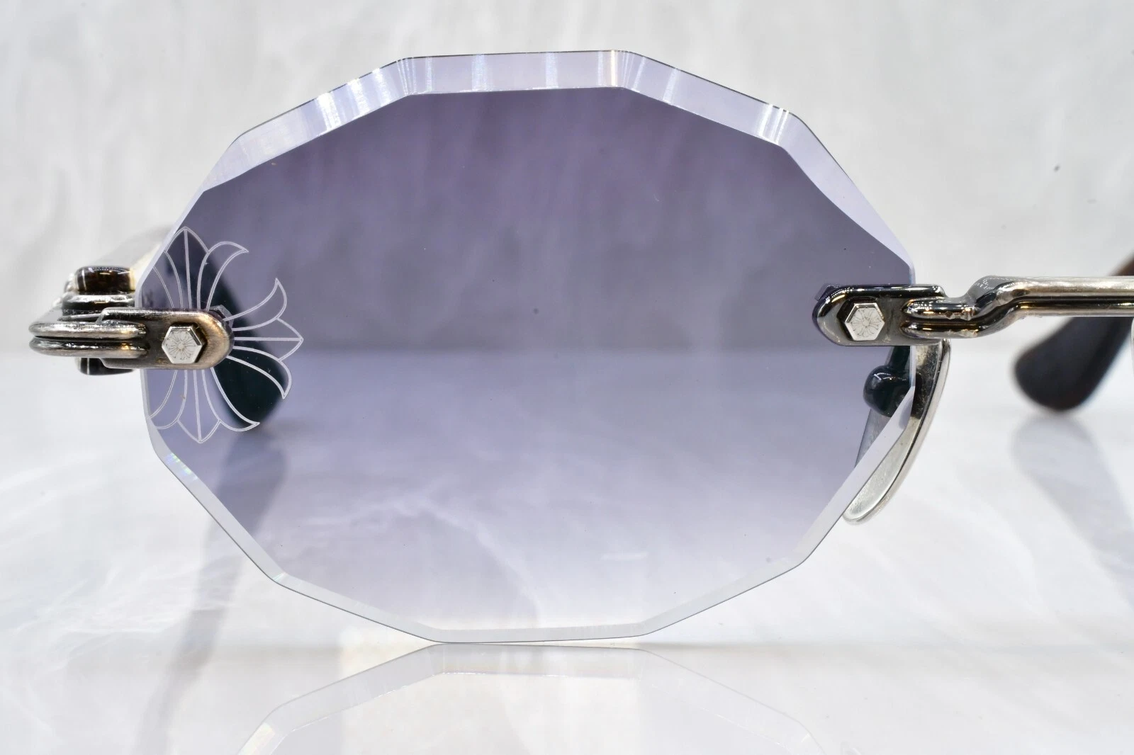 Chrome Hearts Deep Rare sunglasses cartier silver 54/21 white wood