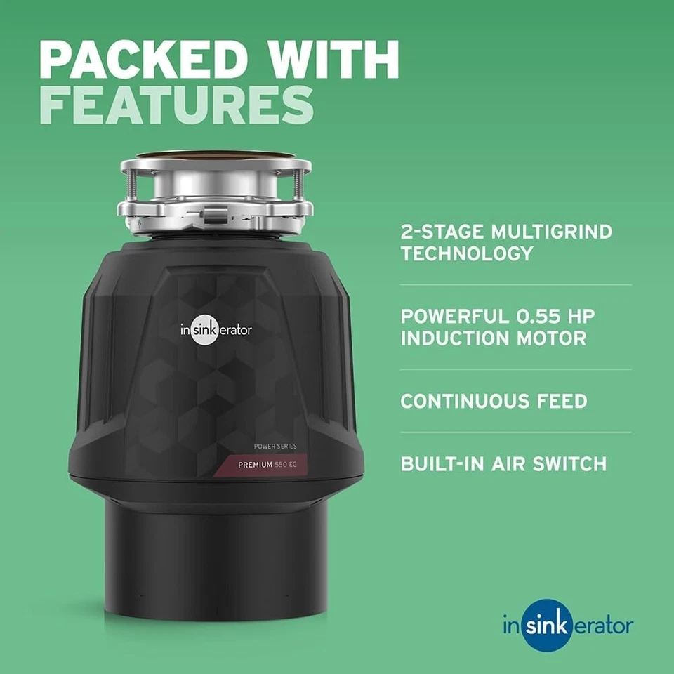 Unidad de eliminación de residuos alimentarios Insinkerator Premium 550 EC 80373 - Imagen 3 de 4