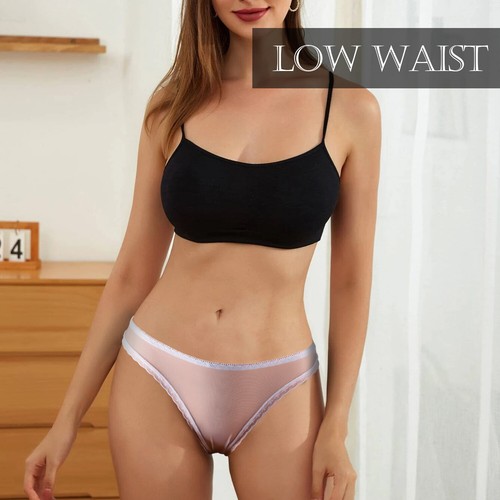 Women's Sexy Mesh Sheer Thong Ultra-thin Panties See-through Lingerie Panties - Picture 29 of 60