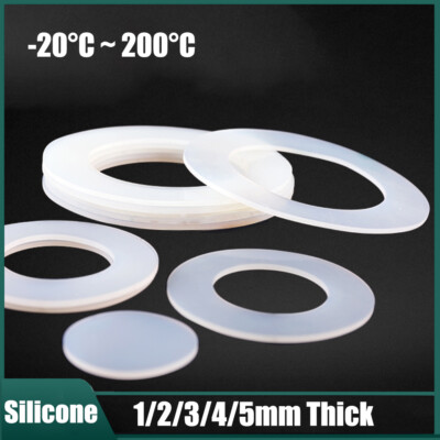 #ad 1 2 3 4 5mm Thick Silicone Gasket Flat Gasket O Ring Seal Washer ID 2mm 36mm $156.00