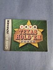 Nintendo Gameboy Advance Manual Only Texas Hold  em Poker