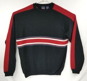 waffle knit crew neck sweater