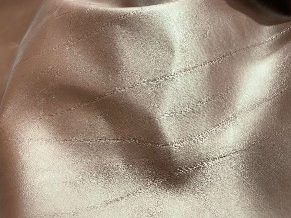 2 meter Copper Textured/ Grained, Flux Vinyl Leather, Fire Retardant, Upholstery - Image 3 of 4