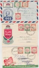 NEW ZEALAND 1955 HEALTH STAMP official FFCs GLENELG, TIMARU & HEATHCOTE cd