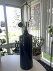 Huge Vintage MCM Lotte Bostlund Blue Ceramic Lamp — photo 2