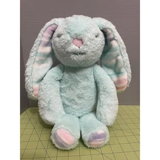 Hip & Hop Bunny Rabbit Plush Long Eared Mint Green Strips Stuffed Animal Soft