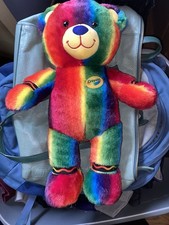 Crayola Rainbow Build A Bear Teddy Bear 14 Soft Stuffed Animal Plush