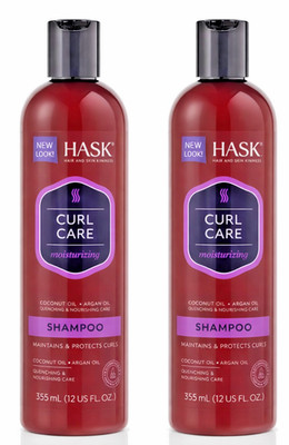 Lot of 2 HASK Curl Care Moisturizing Shampoo 12 oz Coconut & Argan Oil
