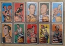 1970-71 Topps 10 Card HOF Auto Lot: Wilkens #80, Sanders #163, Goodrich #93, etc