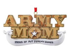 Army Mom Personalized Christmas Tree Ornament