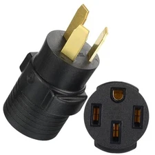 Kanayu 3 Prong Stove Adapter Compatible with NEMA 10-50P Black 10-50p to 14-50r