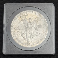 1984 Mexico Libertad Onza Pura Plata 1 oz .999 Silver Coin BU