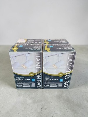 Hampton Bay 1-Light White Integrated LED Track Lighting Head Dimmable [4PACK]