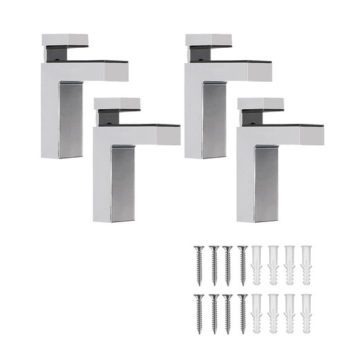 4x Regalhalter Regalträger Glashalter Halterung Bodenträger Regal 3-35mm 50kg - Bild 8 von 12