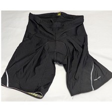 Nishiki Cycling Shorts Women Medium Black Excellent Padded Reflective Biking