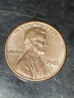 1981-D Penny BN Copper Business Strike KM#201a Double Sided Off Center — photo 2