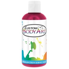 8 oz PINK Custom Body Art Water-Based Airbrush Face and Body Paint Make-Up