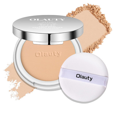 Mineral Powder Foundation with SPF 30,4-In-1 Sunscreen Pressed Powder,Foundation