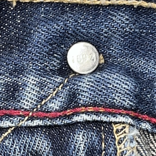 VTG Abercrombie Fitch Men 34x32 Flare 1892 Blue Jeans Distress USA Rodeo Y2K - Picture 22 of 22