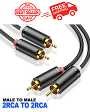 2RCA to 2RCA Cable 1.5M, Gold-Plated 2 RCA Male to 2 RCA Male Stereo Audio Cable