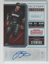 2018 Contenders Draft Picks Josh Stowers Auto Playoff Ticket #52 #09/15