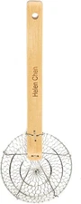 Helen’s Asian Kitchen Spider Strainer | 5-Inch Stainless Steel Wire Mesh Wood 