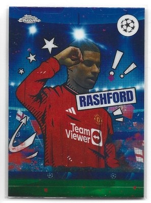 2023-24 Topps Chrome UEFA Marcus Rashford Tifo #TF-2 Manchester United Barcelona