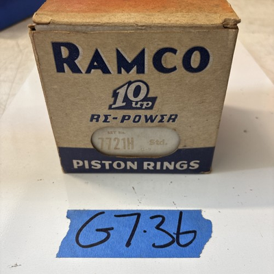 #ad Ramco 7721H STD Piston Rings C 9 NOS set Of 8 some Rust Present $28.00