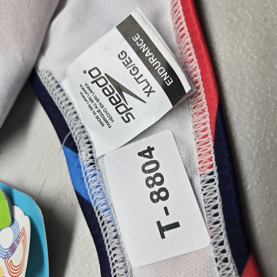 Traje de baño Speedo para mujer XL estrellas rojas a rayas resistencia inalámbrico espalda deportiva nuevo con etiquetas Foto 2 de 4