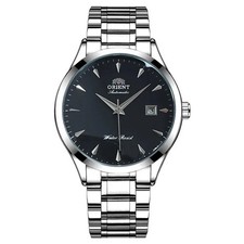 Orient Automatic Men's Watch  Classic Black Business Wristwatch Stainless Steel