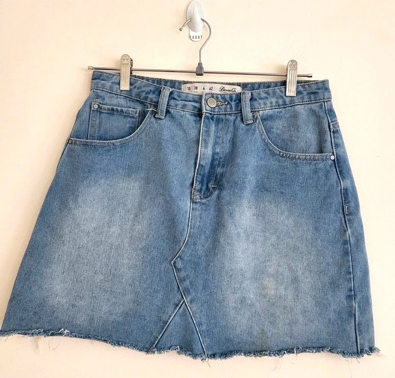 White Stuff Tia Cotton Blend A Line Denim Skirt