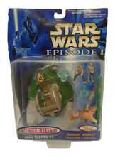VINTAGE 1998 GALOOB STAR WARS ACTION FLEET GUNGAN ASSAULT ACTION FIGURES IN BOX