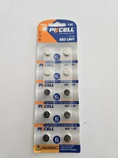 Fast Ship - 10 Pk PKcell Watch Batteries-AG3-LR41-USA- EX- Date-2027