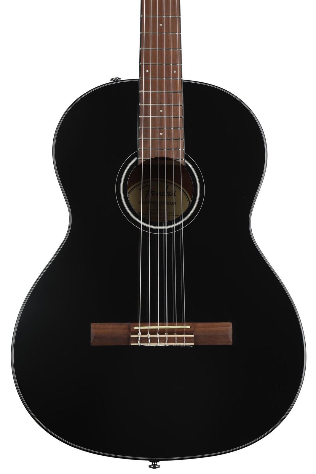 Классическая гитара с нейлоновыми струнами Fender CN-60S - Черный 33690₽