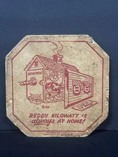 Vintage REDDY  KILOWATT Handy Mat Upson Board Advertising Sign 